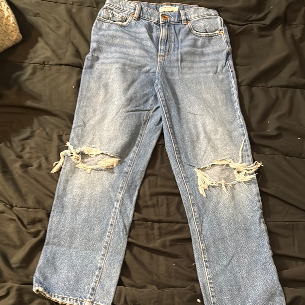 Women's Garage Blue Distressed Jeans